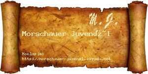 Morschauer Juvenál névjegykártya
